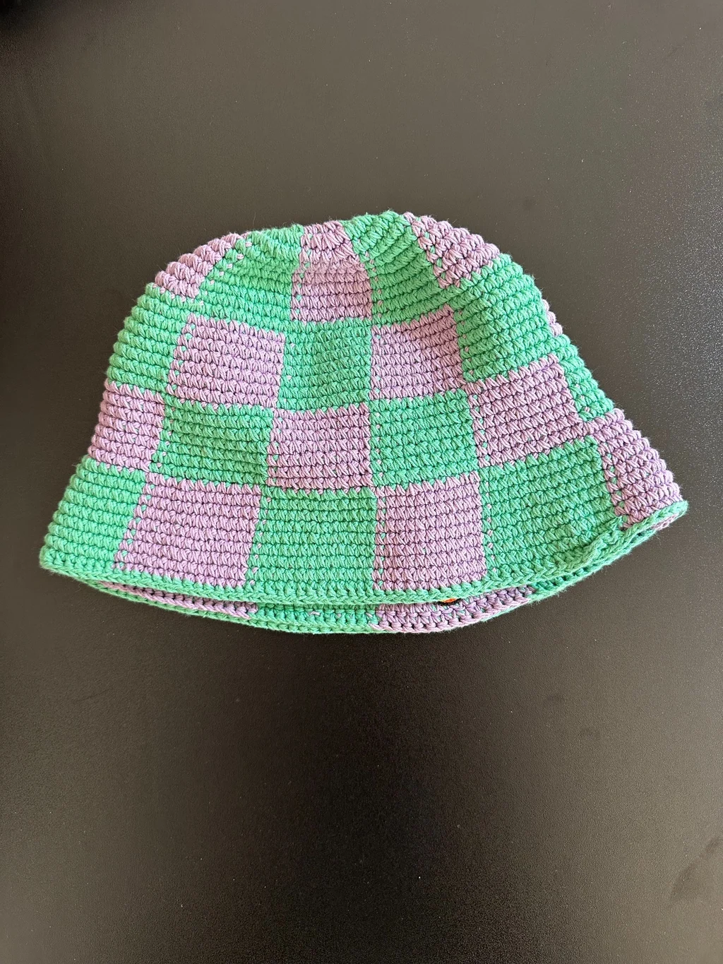 Bob KAWAXX Damier menthe & lilas en crochet